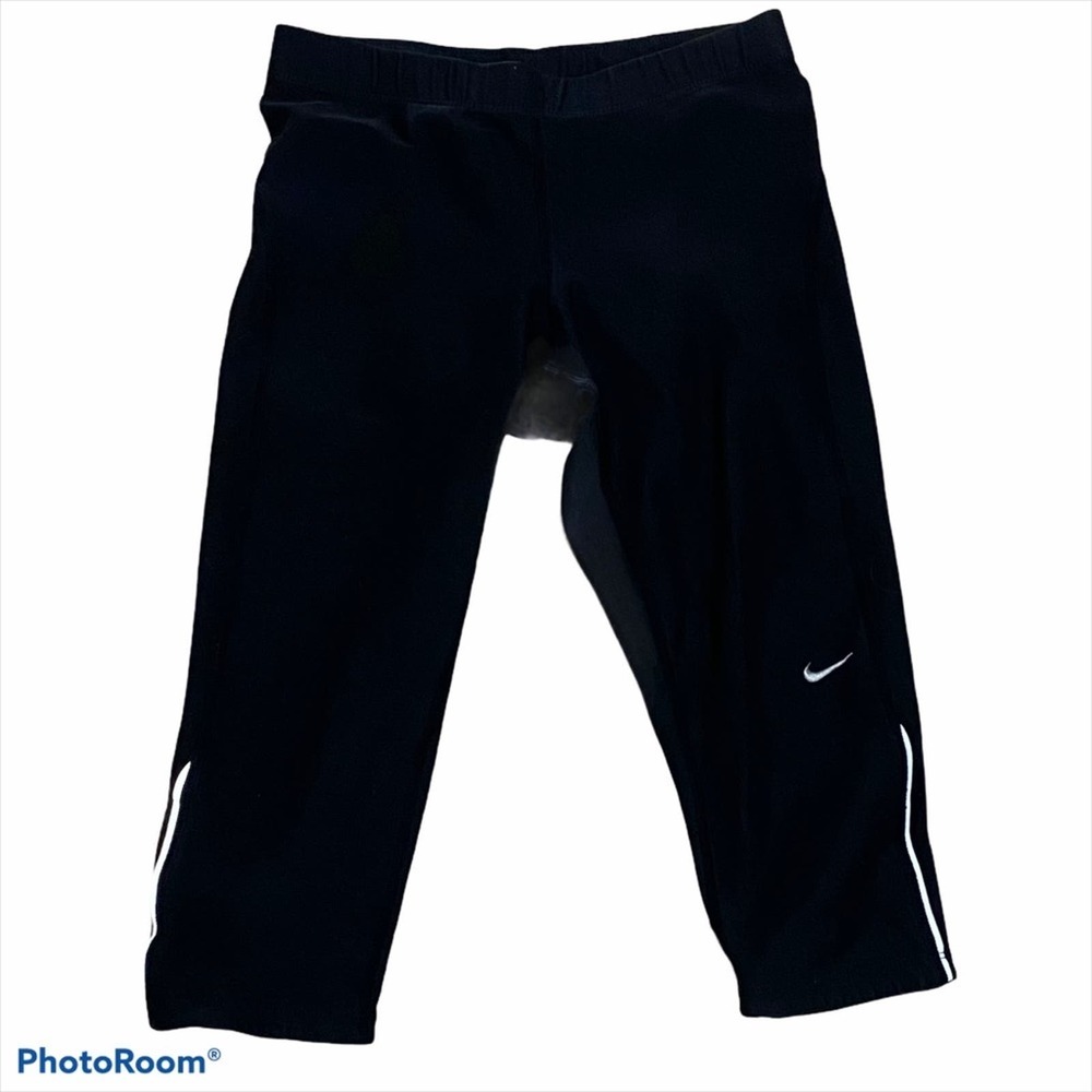 Nike Dri-Fit Athletic Cropped Workout Leggings black high waisted S